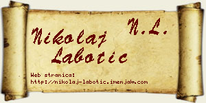 Nikolaj Labotić vizit kartica